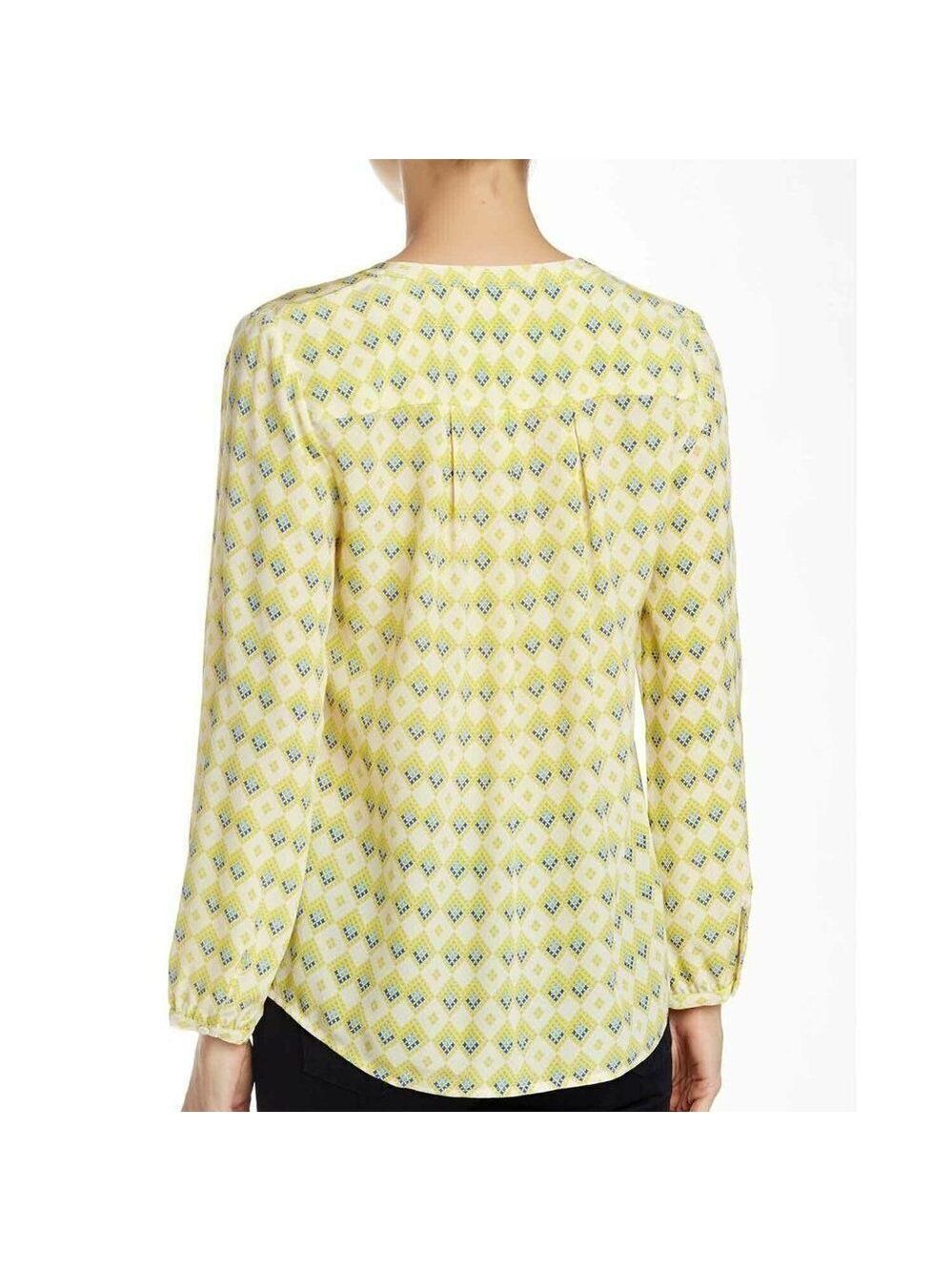 Joie Acid Lime Print Jaylynn Long Sleeve Blouse S - Picture 2 of 2